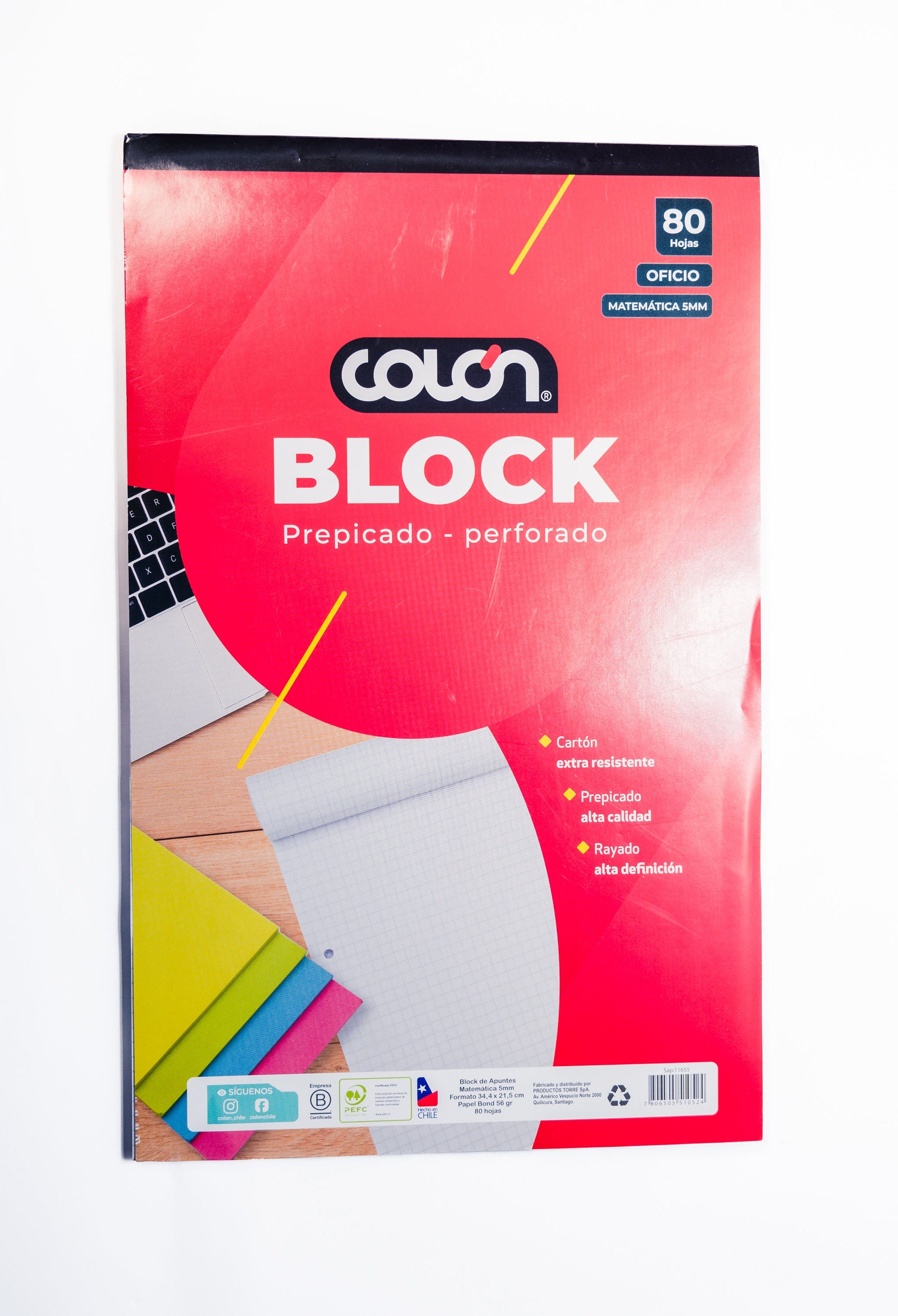 BLOCK PREPICADO OFICIO COLON 5mm