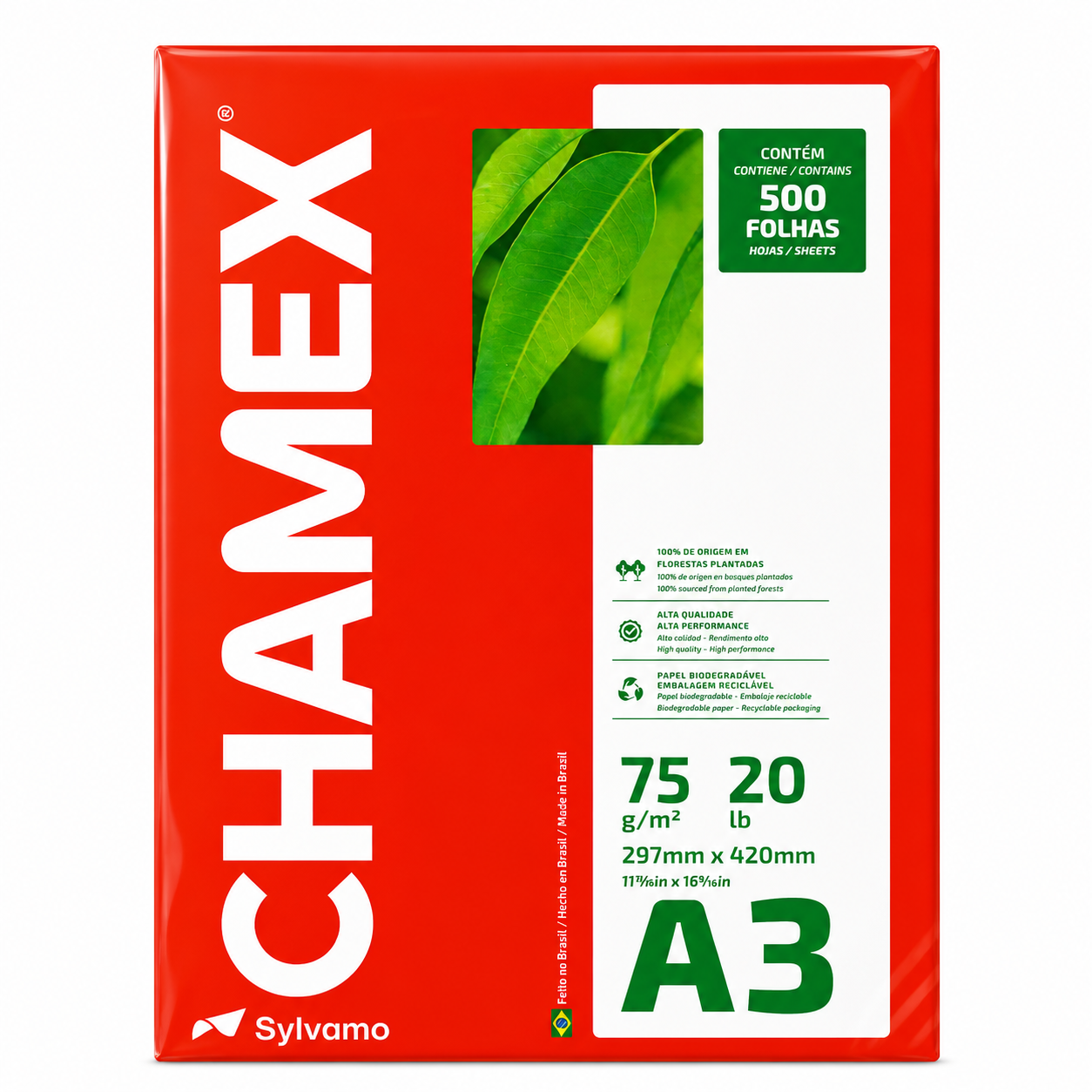 CHAMEX RESMA A3 500 Hojas 75GRS.