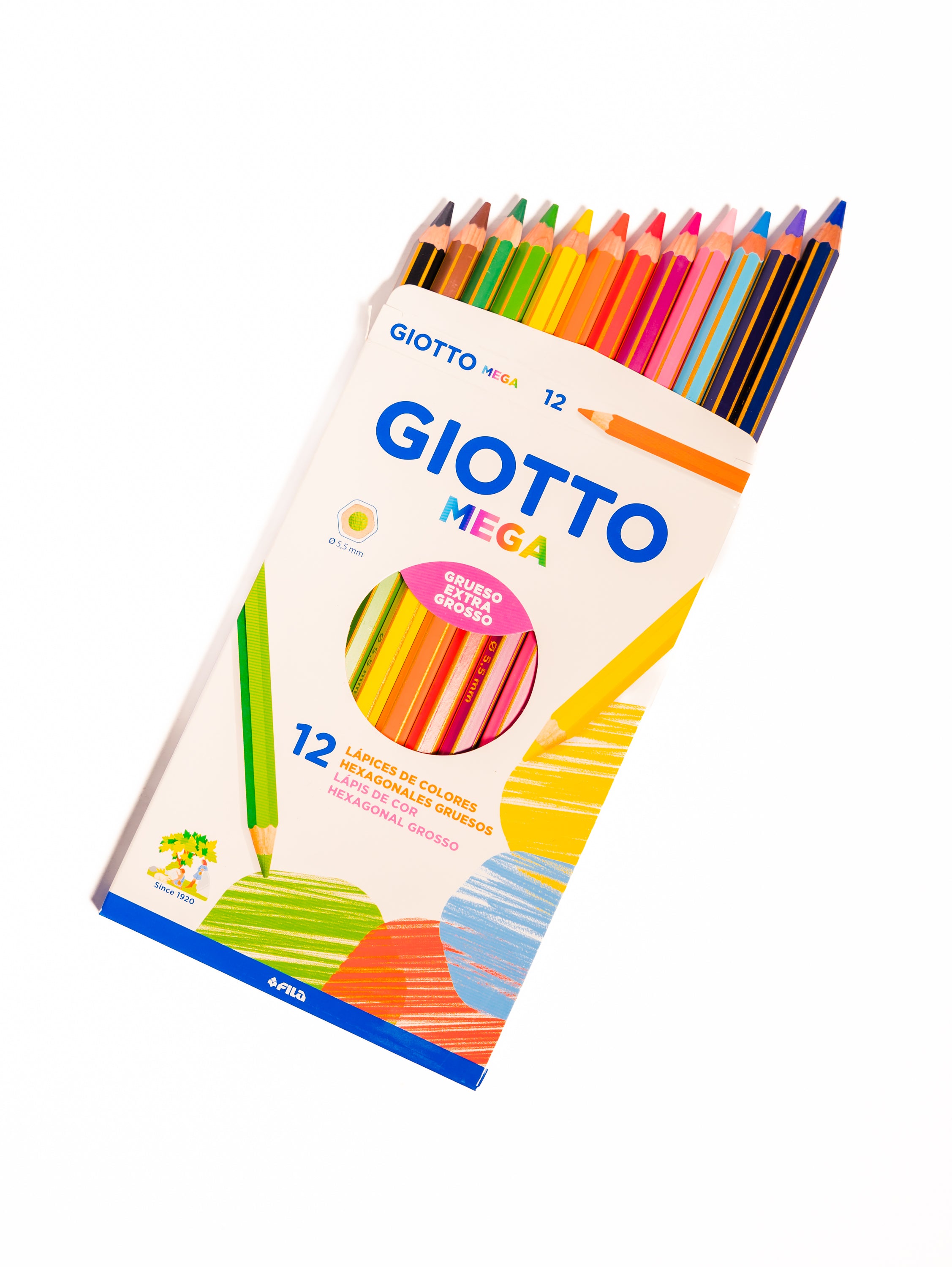 LAPIZ JUMBO GIOTTO MEGA 12 COLORES