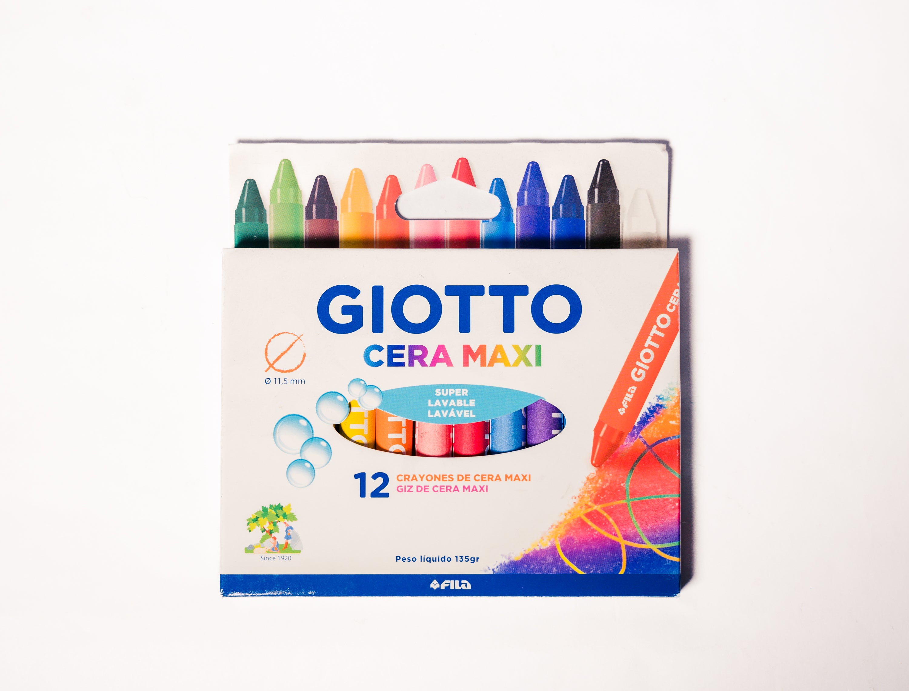 CRAYON GIOTTO CERA MAXI 12 COLORES