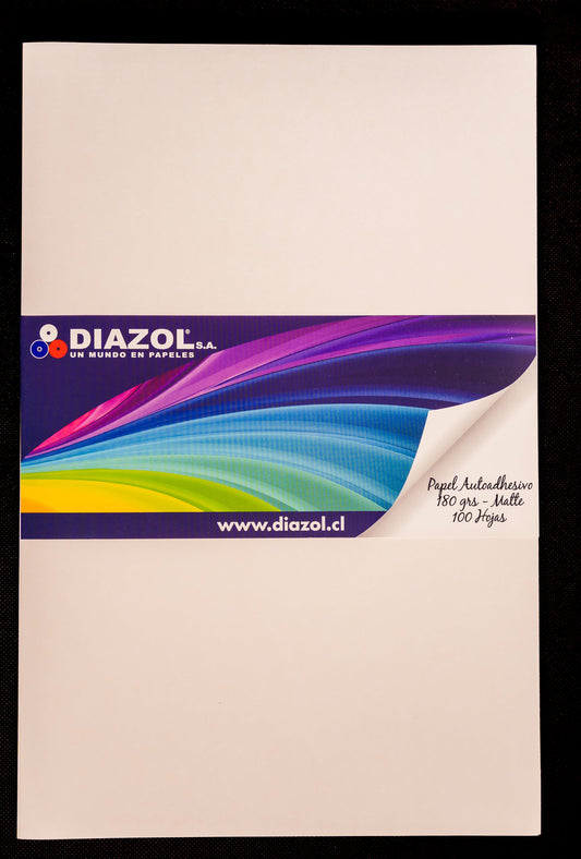 PAPEL ADHESIVO MATTE OFICIO 180gr Diazol
