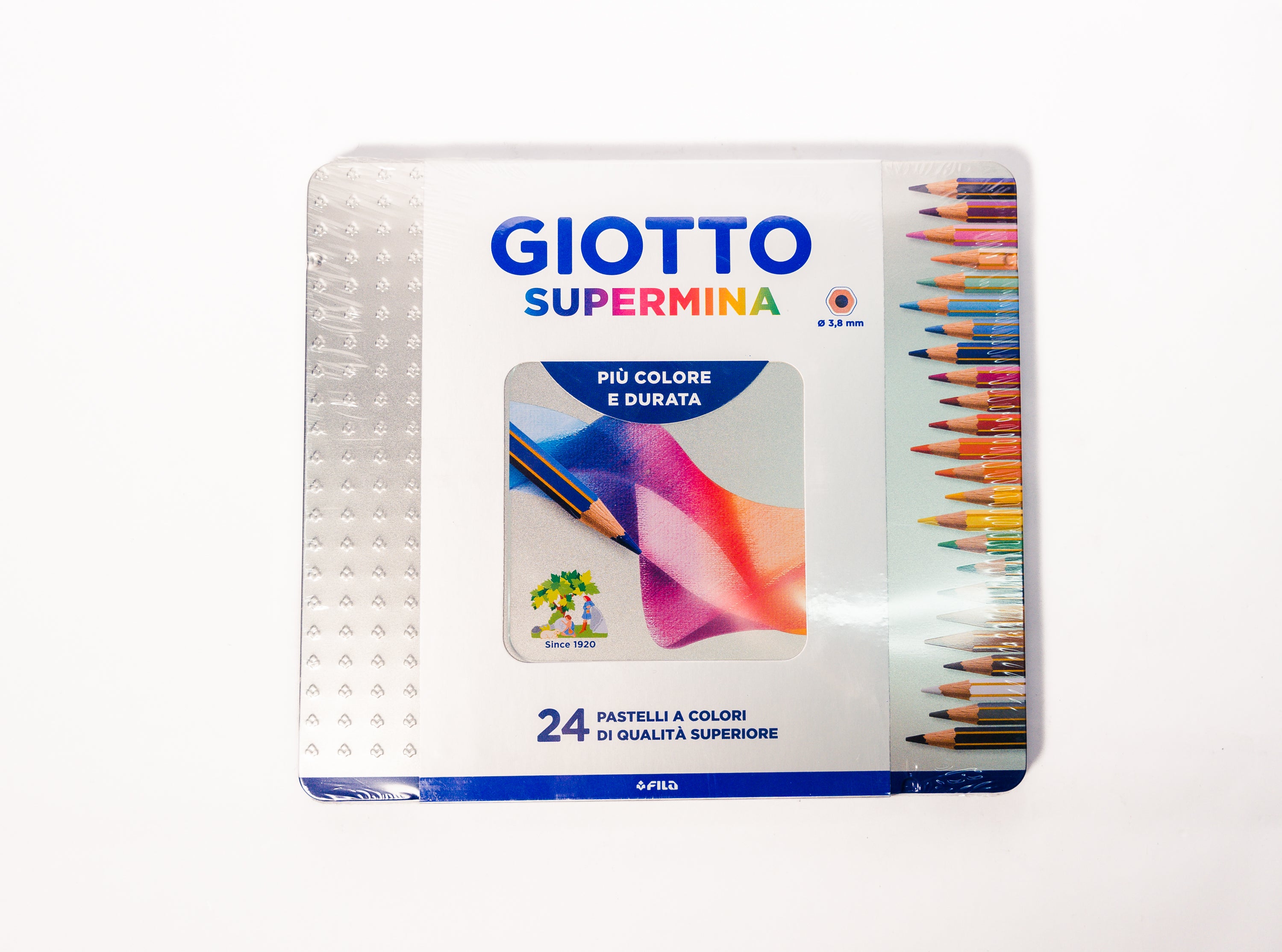 LAPIZ SUPERMINA 24 Colores CAJA METAL GIOTTO