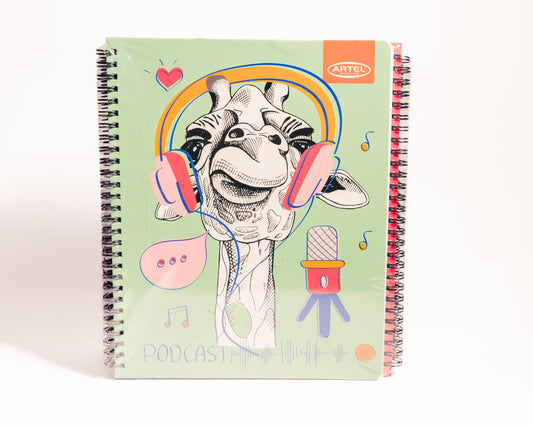 Cuaderno Universitario 7mm 100hj ANIMALES ARTEL