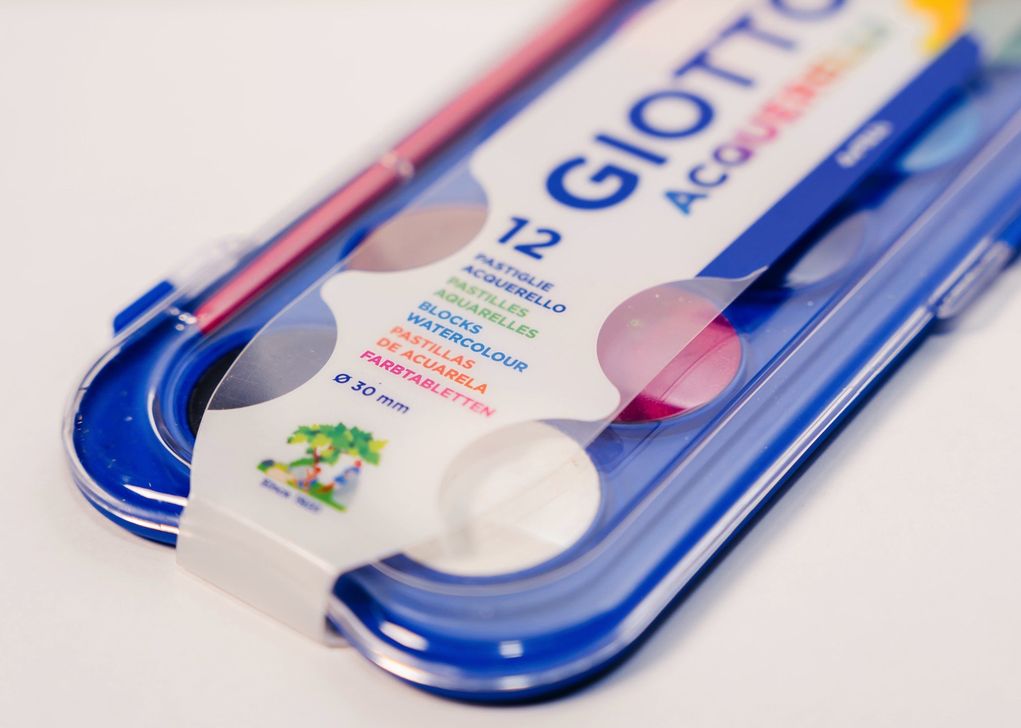 GIOTTO ACUARELA 12 COLORES 30mm