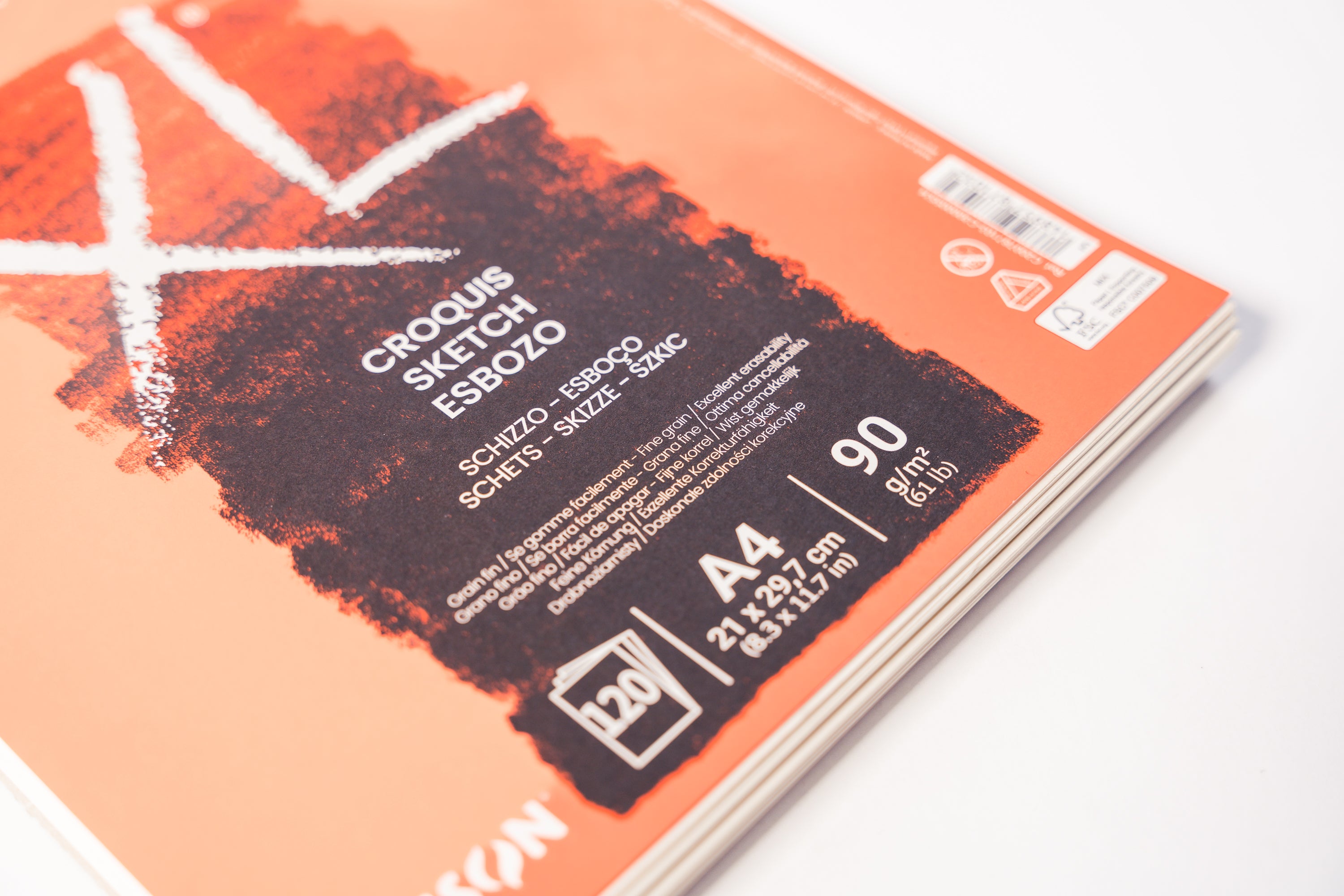 Croquera XL 120h 21x29,7cm A4 90gr