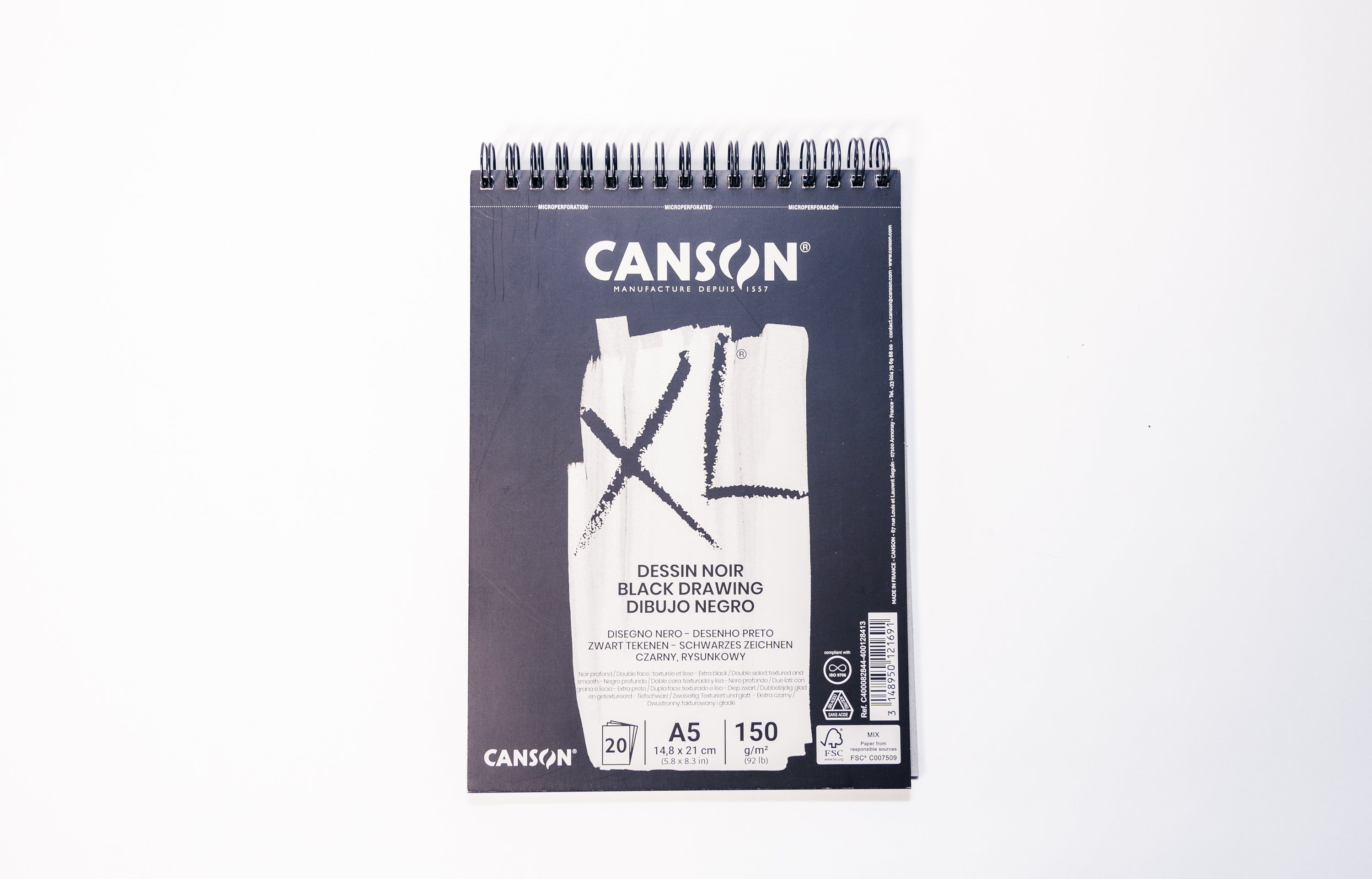 CROQUERA CANSON HOJA NEGRA A4