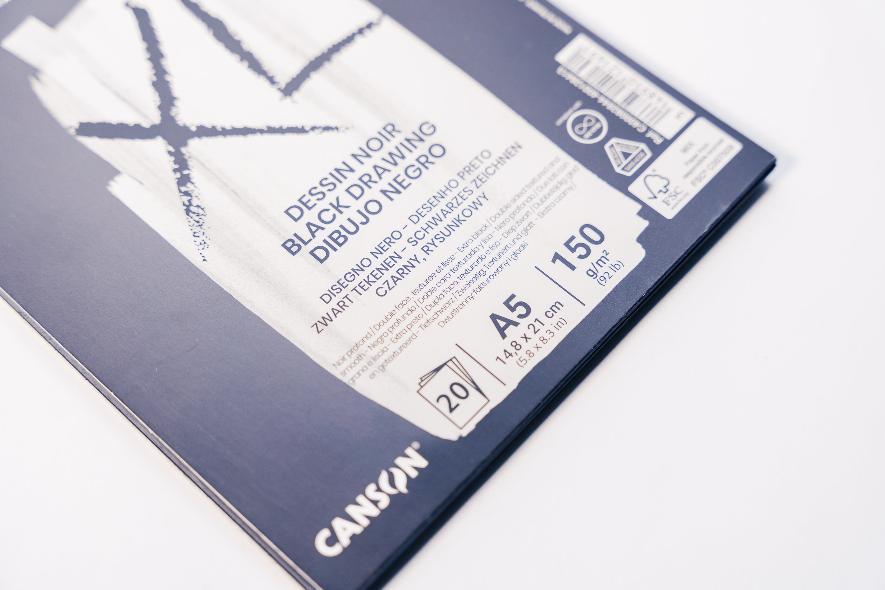 CROQUERA CANSON HOJA NEGRA A4