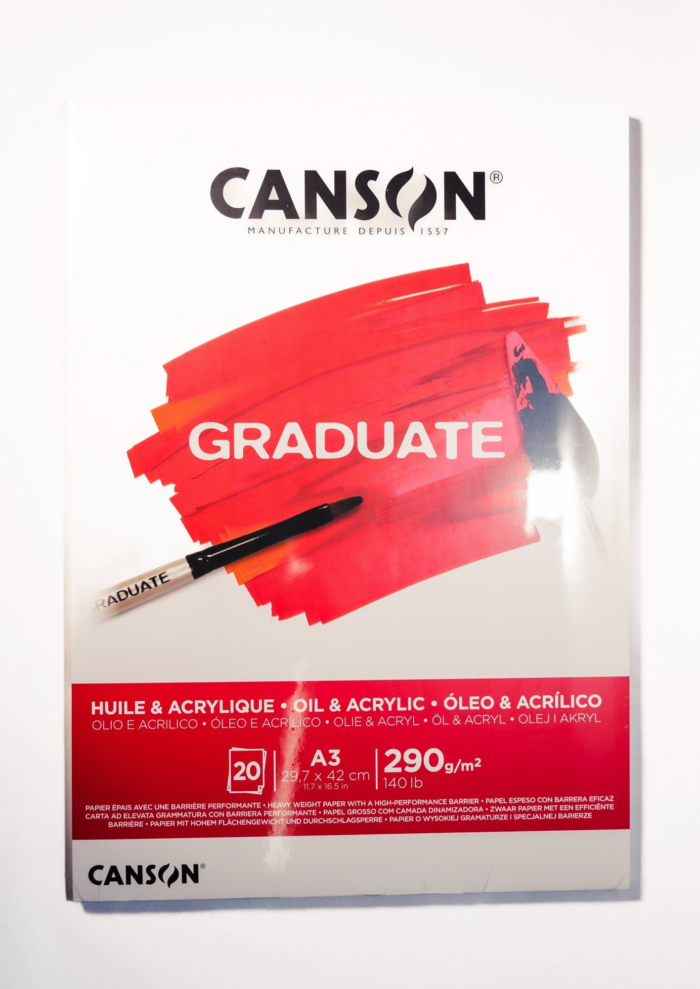 BLOCK GRADUATE CANSON ACRILICO Y OLEO A3