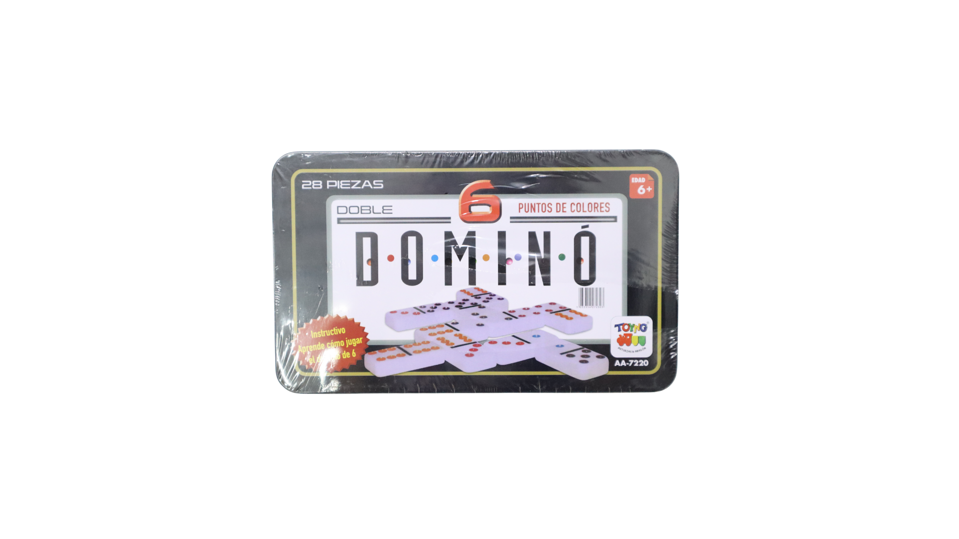 DOMINO CAJA METALICA 28 PIEZAS.