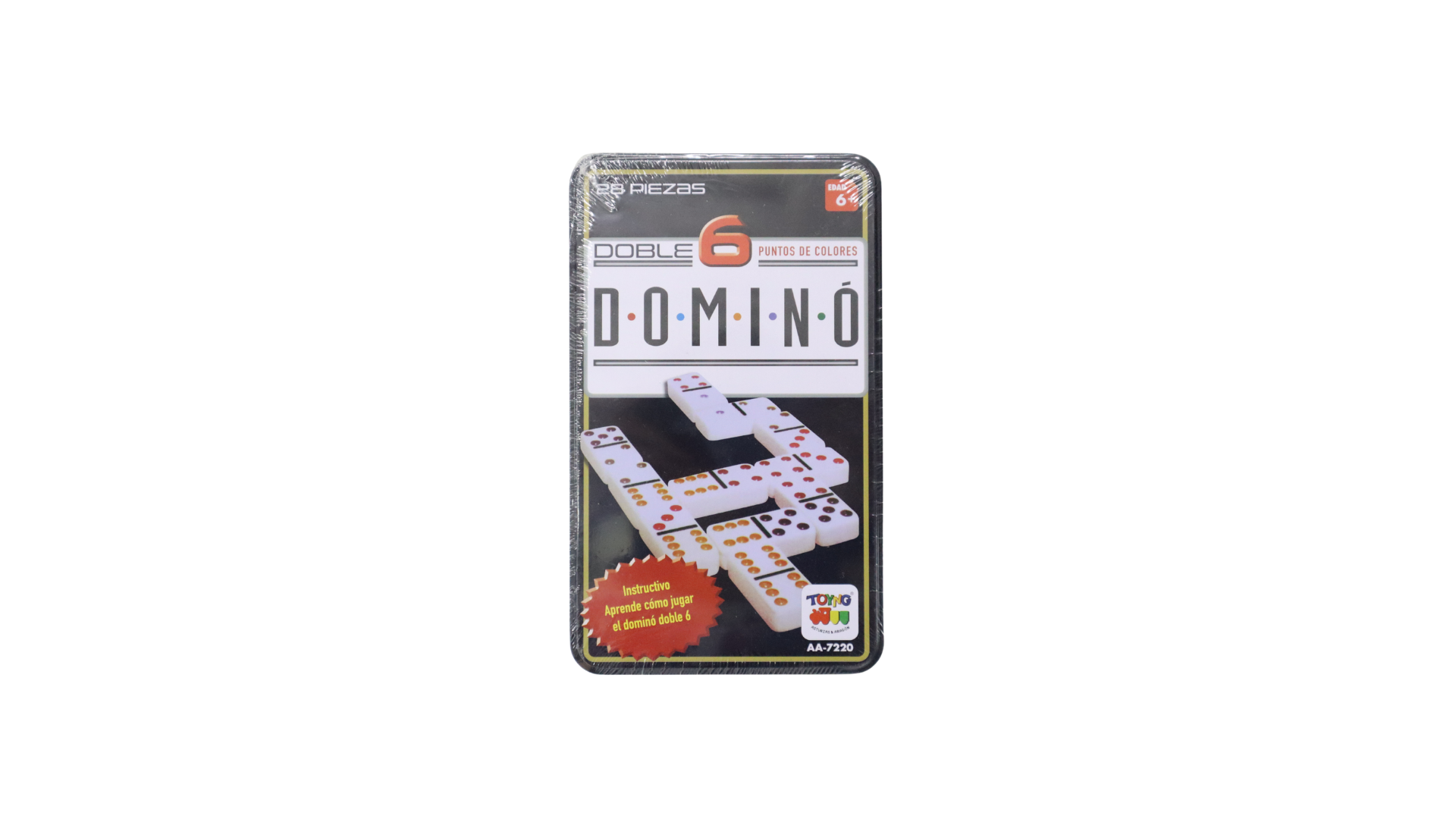 DOMINO CAJA METALICA 28 PIEZAS.