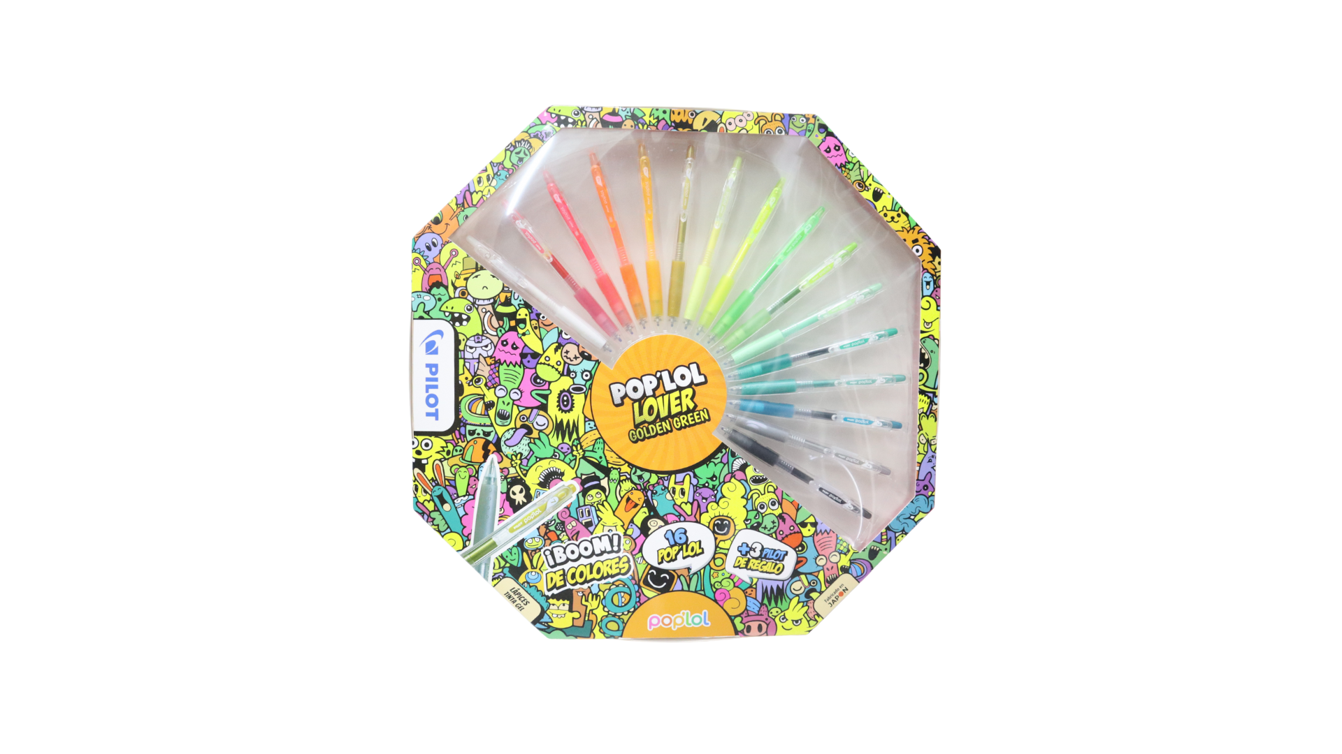 SET LAPICES POPLOL GOLDEN GREEN 16 UND. PILOT