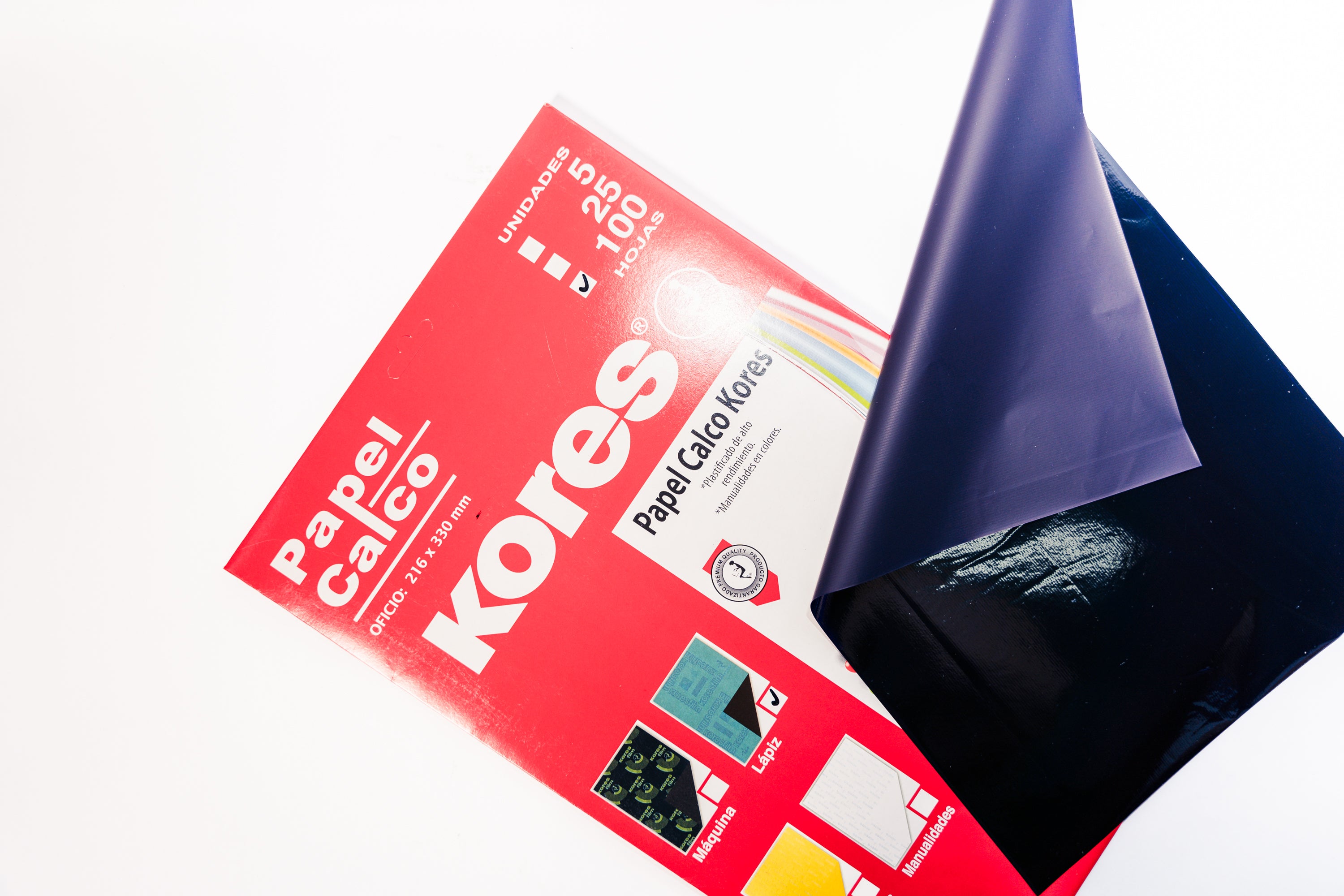 PAPEL CALCO KORES 100 UNID.AZUL   153278