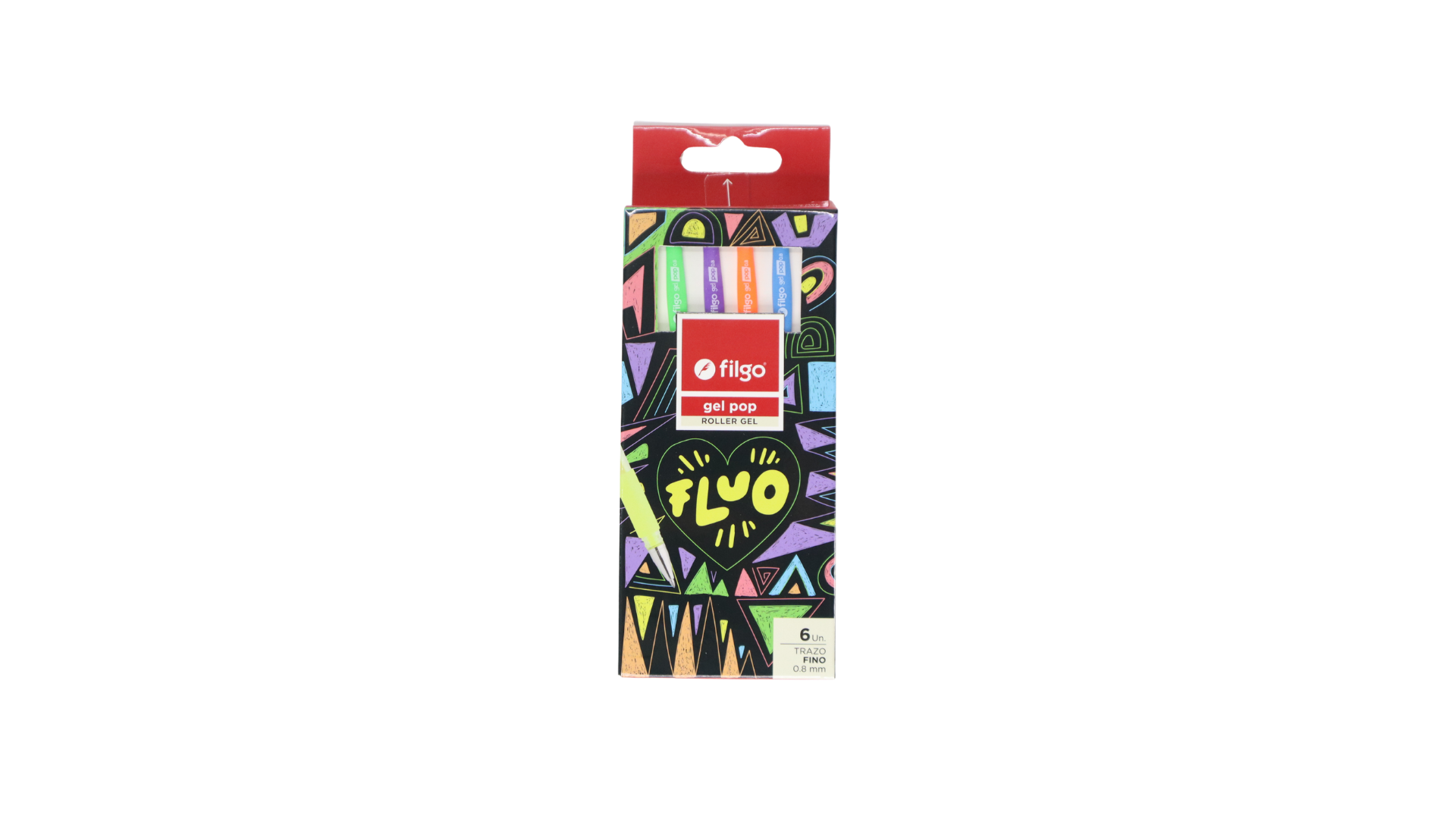 ROLLER GEL POP - ESTUCHE 6 COLORES FLÚOR