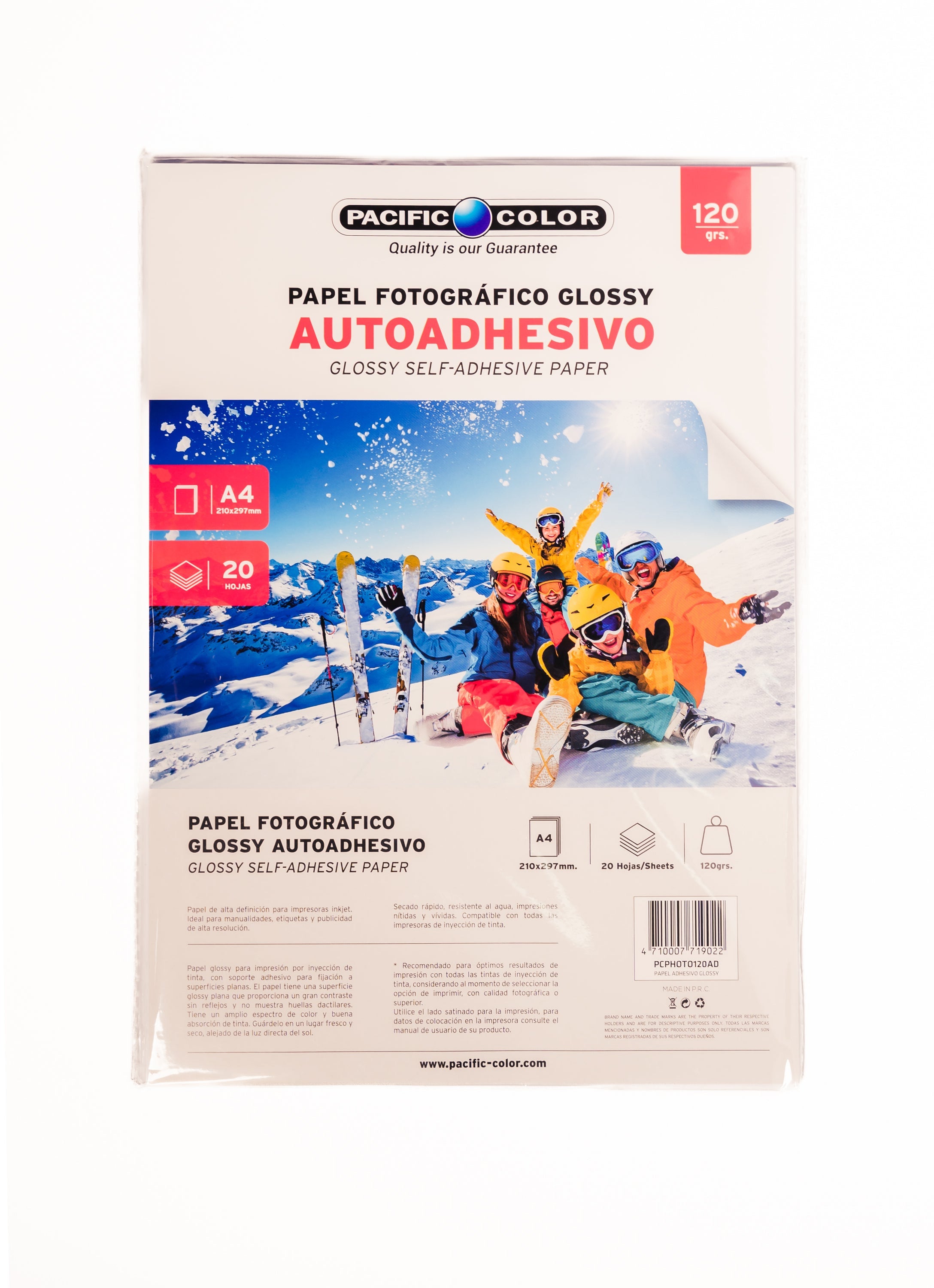 PAPEL GLOSSY AUTO-ADHESIVO 120GR 20HJS