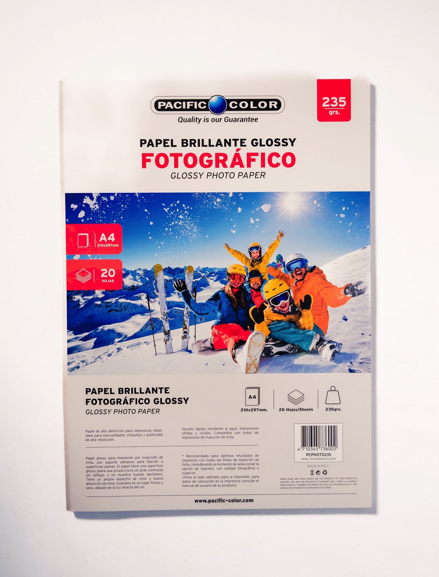 PACIFIC COLOR GLOSSY PHOTO A4 235g 20hjs